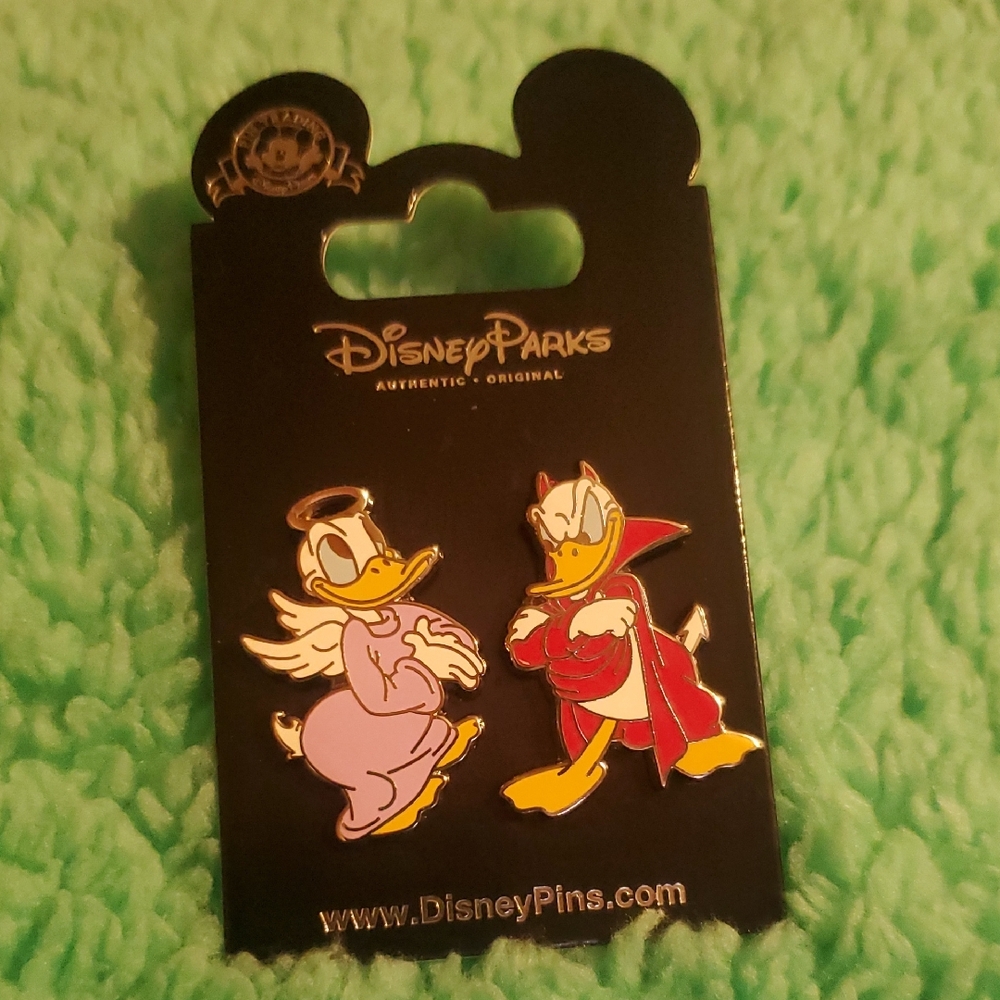 Disney Parks Angel and Devil Donald Duck Pins